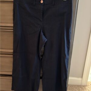 J. Jill Linen Stretch Wide Leg Crops Medium Petite